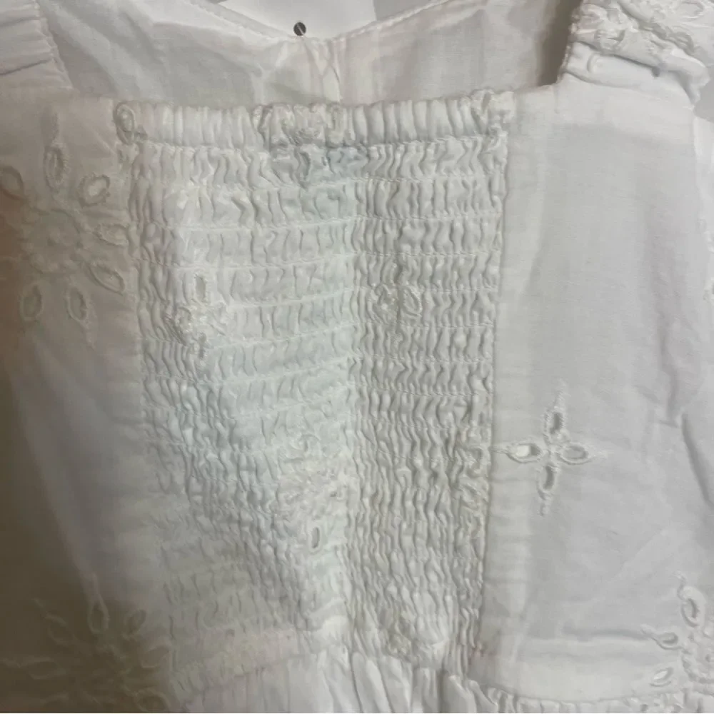 $148 J. Crew Factory Eyelet midi dress White NWT